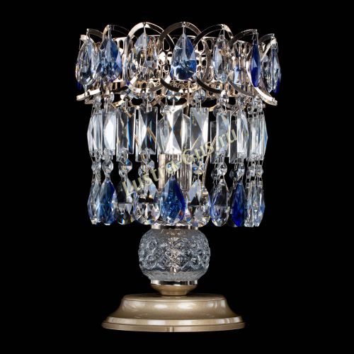 Настольная лампа Астра №1 синяя в Подольске Гусь Хрустальный