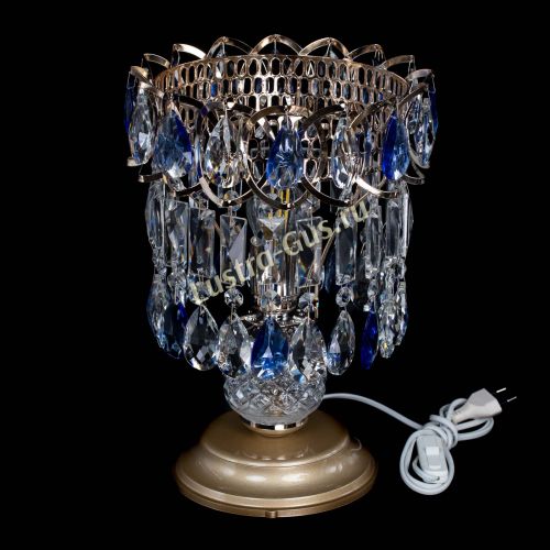 Настольная лампа Астра №1 синяя в Подольске Гусь Хрустальный