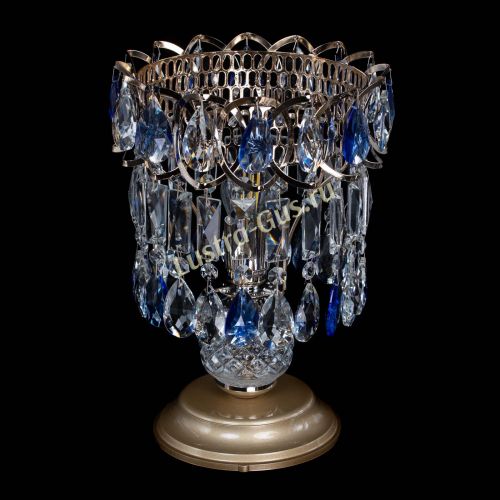 Настольная лампа Астра №1 синяя в Подольске Гусь Хрустальный