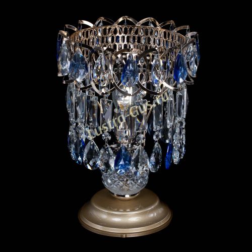 Настольная лампа Астра №1 синяя в Подольске Гусь Хрустальный