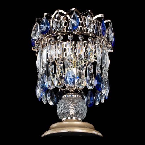 Настольная лампа Астра №1 синяя в Подольске Гусь Хрустальный