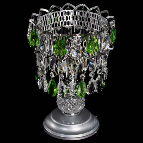 Настольная лампа Астра №1 зеленая в Подольске Гусь Хрустальный