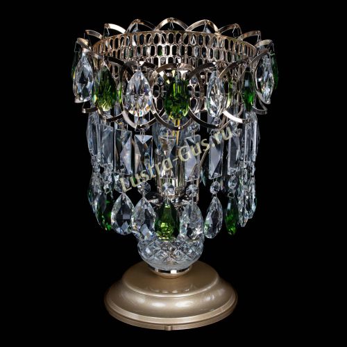 Настольная лампа Астра №1 зеленая в Подольске Гусь Хрустальный