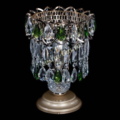 Настольная лампа Астра №1 зеленая в Подольске Гусь Хрустальный