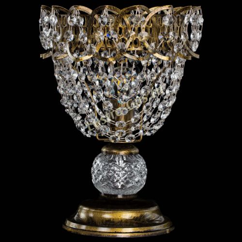 Настольная лампа Астра ажур №1 под бронзу в Подольске Гусь Хрустальный