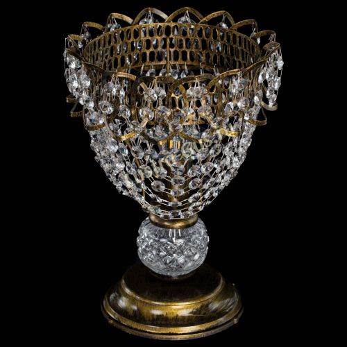 Настольная лампа Астра ажур №1 под бронзу в Подольске Гусь Хрустальный