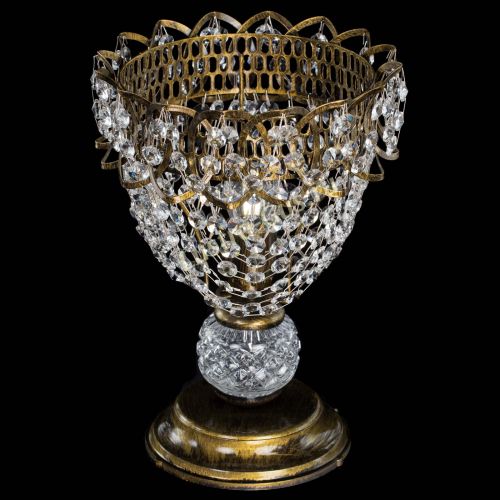 Настольная лампа Астра ажур №1 под бронзу в Подольске Гусь Хрустальный