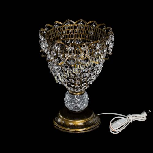 Настольная лампа Астра ажур №1 под бронзу в Подольске Гусь Хрустальный