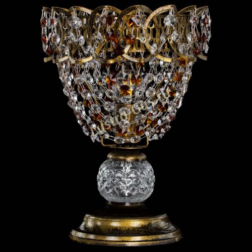 Настольная лампа Астра ажур №1 под бронзу Чайная в Подольске Гусь Хрустальный