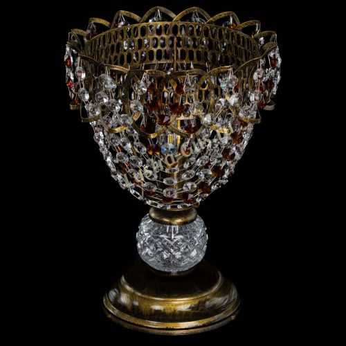 Настольная лампа Астра ажур №1 под бронзу Чайная в Подольске Гусь Хрустальный