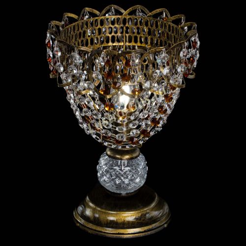 Настольная лампа Астра ажур №1 под бронзу Чайная в Подольске Гусь Хрустальный