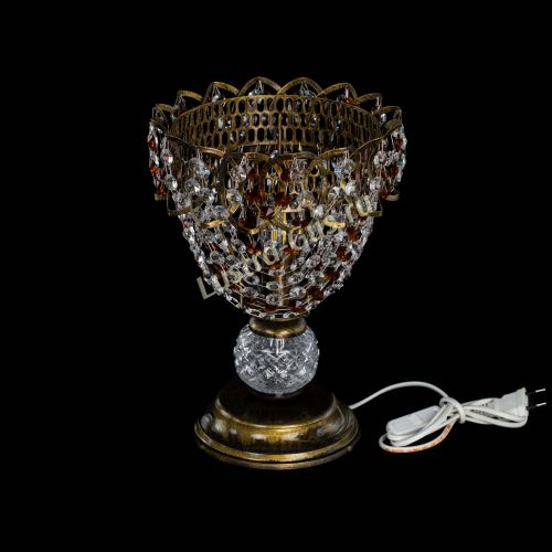 Настольная лампа Астра ажур №1 под бронзу Чайная в Подольске Гусь Хрустальный