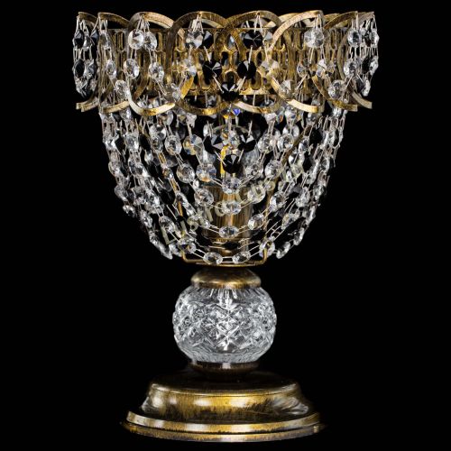 Настольная лампа Астра ажур №1 под бронзу Черная в Подольске Гусь Хрустальный