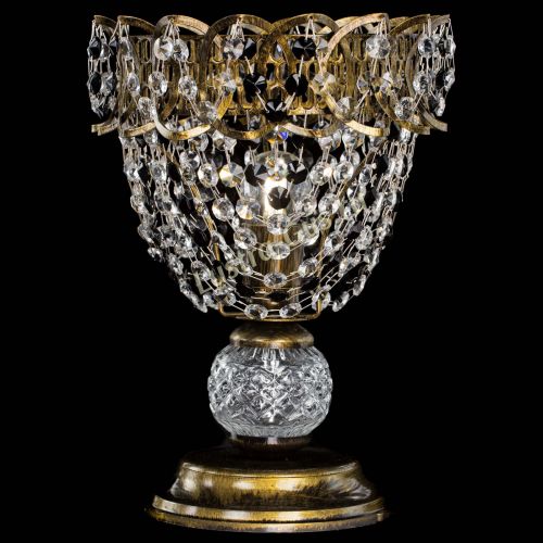 Настольная лампа Астра ажур №1 под бронзу Черная в Подольске Гусь Хрустальный