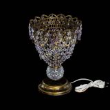 Настольная лампа Астра ажур №1 под бронзу Фиолетовая в Подольске