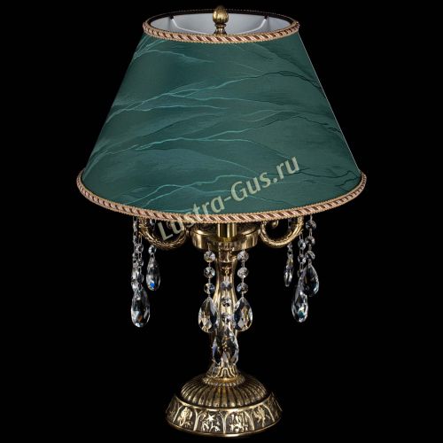 Бронзовая настольная лампа Аврора №3 Баден с абажуром в Подольске Гусь Хрустальный
