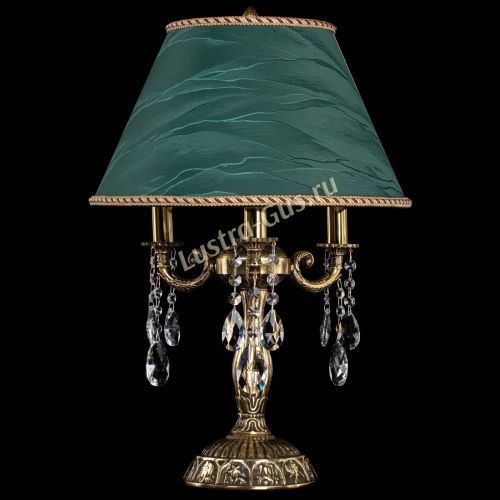 Бронзовая настольная лампа Аврора №3 Баден с абажуром в Подольске Гусь Хрустальный
