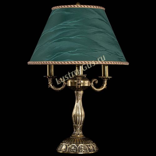 Бронзовая настольная лампа Аврора №3 с абажуром в Подольске Гусь Хрустальный