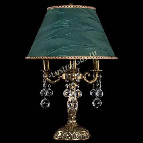 Бронзовая настольная лампа Аврора №3 Шар с абажуром в Подольске Гусь Хрустальный