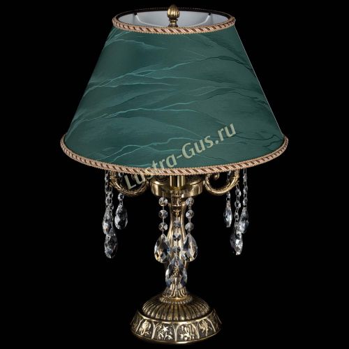 Бронзовая настольная лампа Аврора №3 Журавлик с абажуром в Подольске Гусь Хрустальный