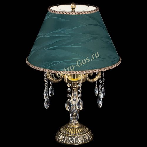 Бронзовая настольная лампа Аврора №3 Журавлик с абажуром в Подольске Гусь Хрустальный