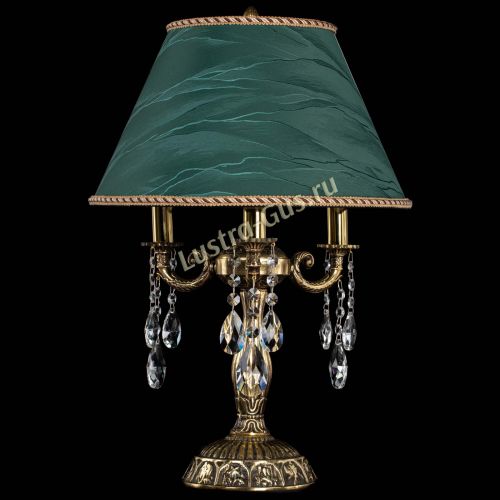 Бронзовая настольная лампа Аврора №3 Журавлик с абажуром в Подольске Гусь Хрустальный
