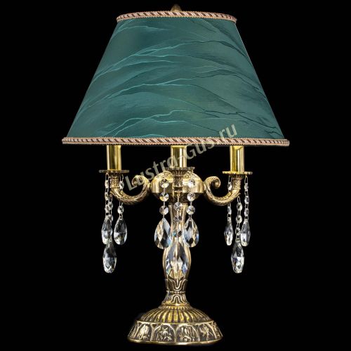Бронзовая настольная лампа Аврора №3 Журавлик с абажуром в Подольске Гусь Хрустальный
