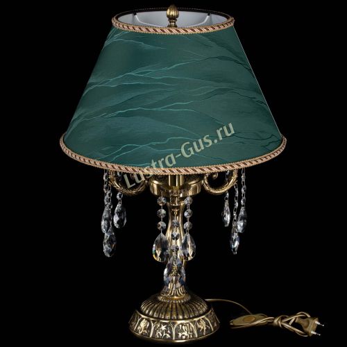 Бронзовая настольная лампа Аврора №3 Журавлик с абажуром в Подольске Гусь Хрустальный
