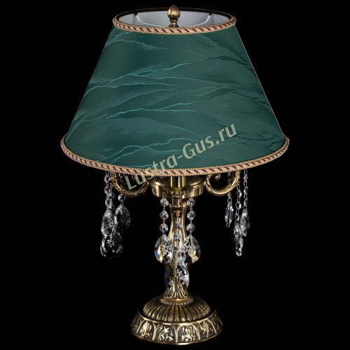 Бронзовая настольная лампа Аврора №3 Звездочка с абажуром в Подольске Гусь Хрустальный