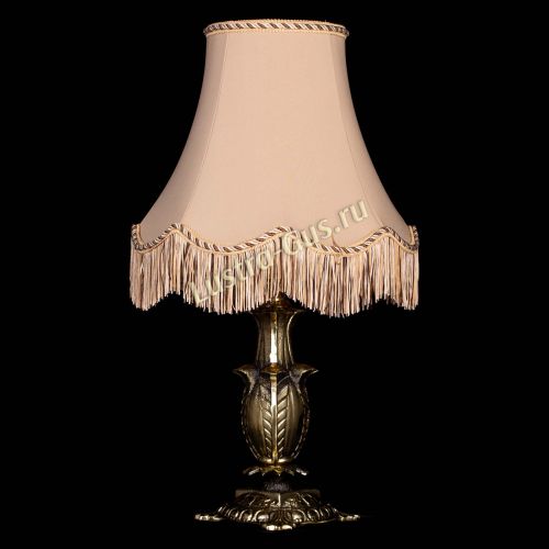 Бронзовая настольная лампа Делия №1 с абажуром в Подольске Гусь Хрустальный