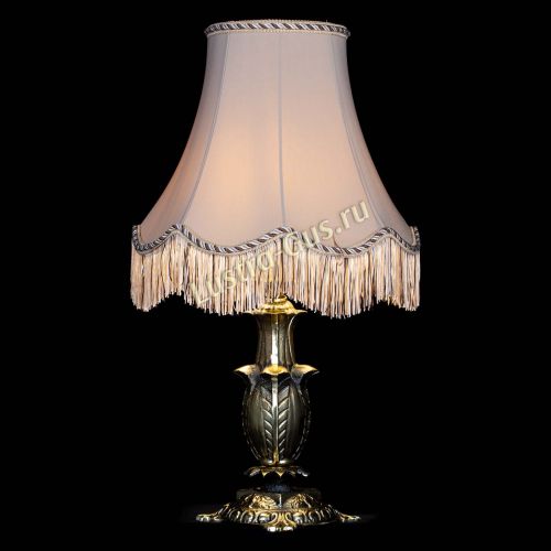 Бронзовая настольная лампа Делия №1 с абажуром в Подольске Гусь Хрустальный