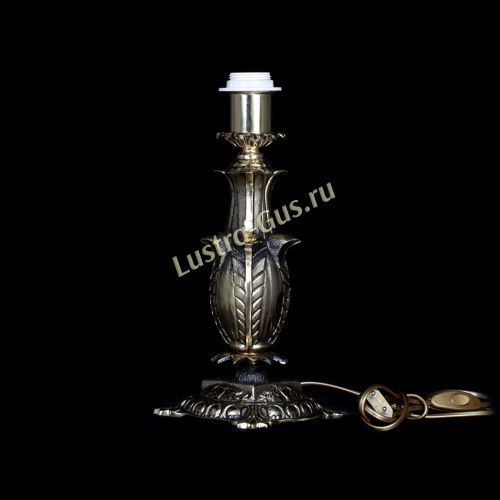 Бронзовая настольная лампа Делия №1 с абажуром в Подольске Гусь Хрустальный