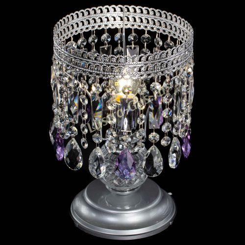 Настольная лампа Флоренция №1 фиолетовая в Подольске Гусь Хрустальный