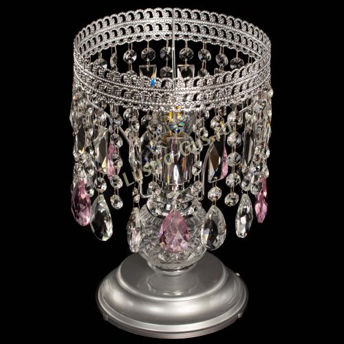 Настольная лампа Флоренция №1 розовая в Подольске Гусь Хрустальный