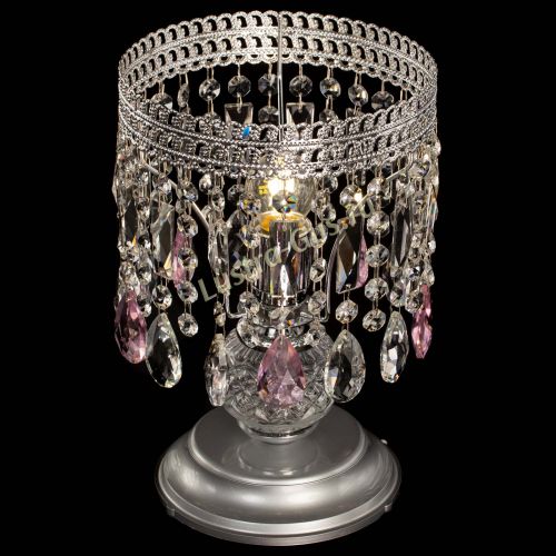 Настольная лампа Флоренция №1 розовая в Подольске Гусь Хрустальный