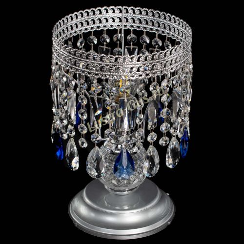 Настольная лампа Флоренция №1 синяя в Подольске Гусь Хрустальный