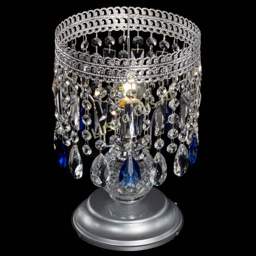 Настольная лампа Флоренция №1 синяя в Подольске Гусь Хрустальный