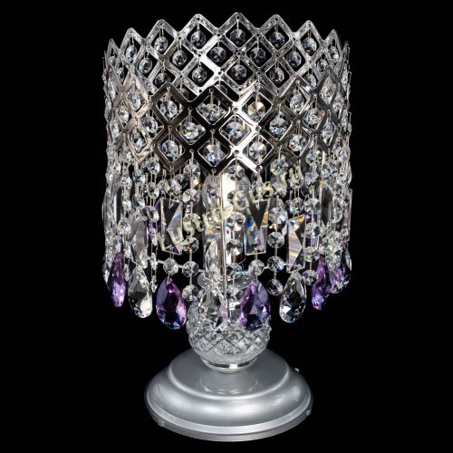 Настольная лампа Корона №1 фиолетовая в Подольске Гусь Хрустальный