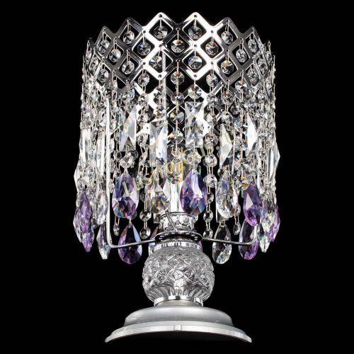 Настольная лампа Корона №1 фиолетовая в Подольске Гусь Хрустальный