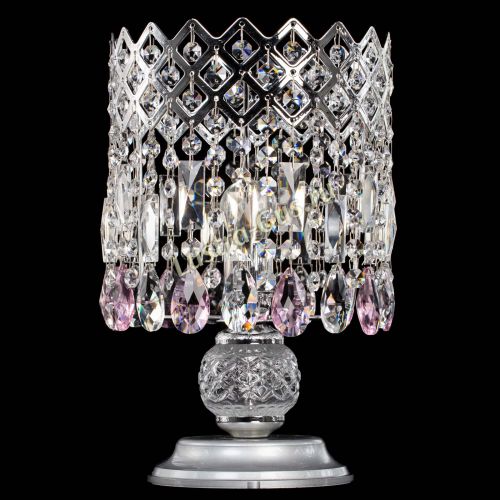 Настольная лампа Корона №1 розовая в Подольске Гусь Хрустальный