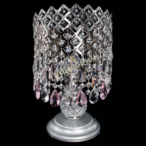 Настольная лампа Корона №1 розовая в Подольске Гусь Хрустальный