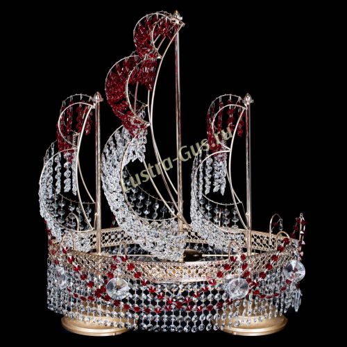 Настольная лампа Корвет № 2 Венеция красный в Подольске Гусь Хрустальный