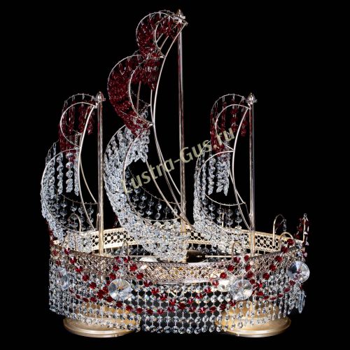 Настольная лампа Корвет № 2 Венеция красный в Подольске Гусь Хрустальный