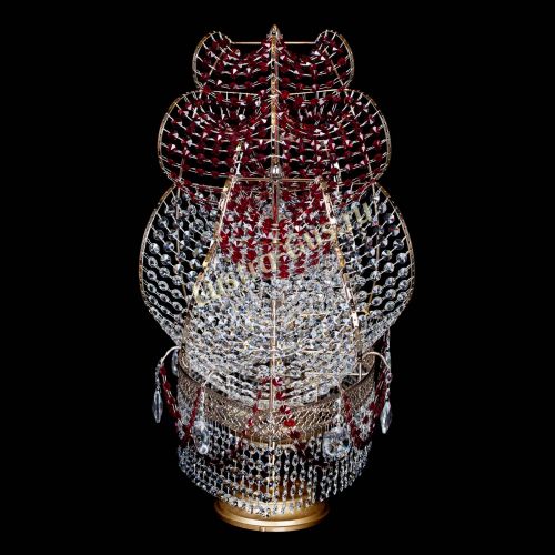 Настольная лампа Корвет № 2 Венеция красный в Подольске Гусь Хрустальный