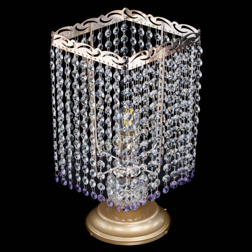 Настольная лампа Квадрат оптикон №1 фиолетовая в Подольске Гусь Хрустальный