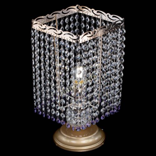 Настольная лампа Квадрат оптикон №1 фиолетовая в Подольске Гусь Хрустальный