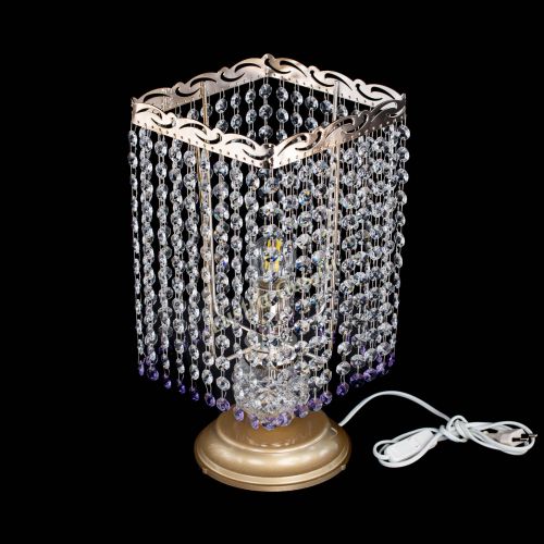 Настольная лампа Квадрат оптикон №1 фиолетовая в Подольске Гусь Хрустальный