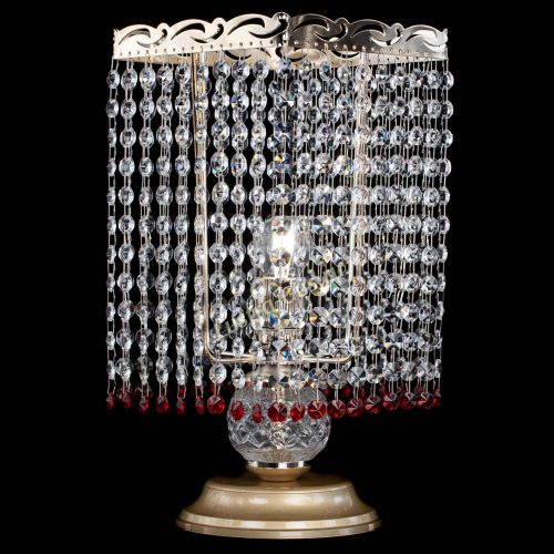 Настольная лампа Квадрат оптикон №1 красная в Подольске Гусь Хрустальный