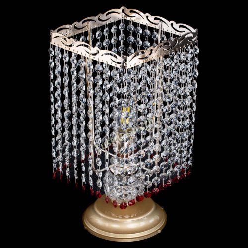 Настольная лампа Квадрат оптикон №1 красная в Подольске Гусь Хрустальный