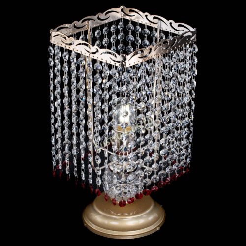 Настольная лампа Квадрат оптикон №1 красная в Подольске Гусь Хрустальный